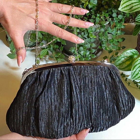 Nieman Marcus Satin Evening Bag - Picture 2 of 7